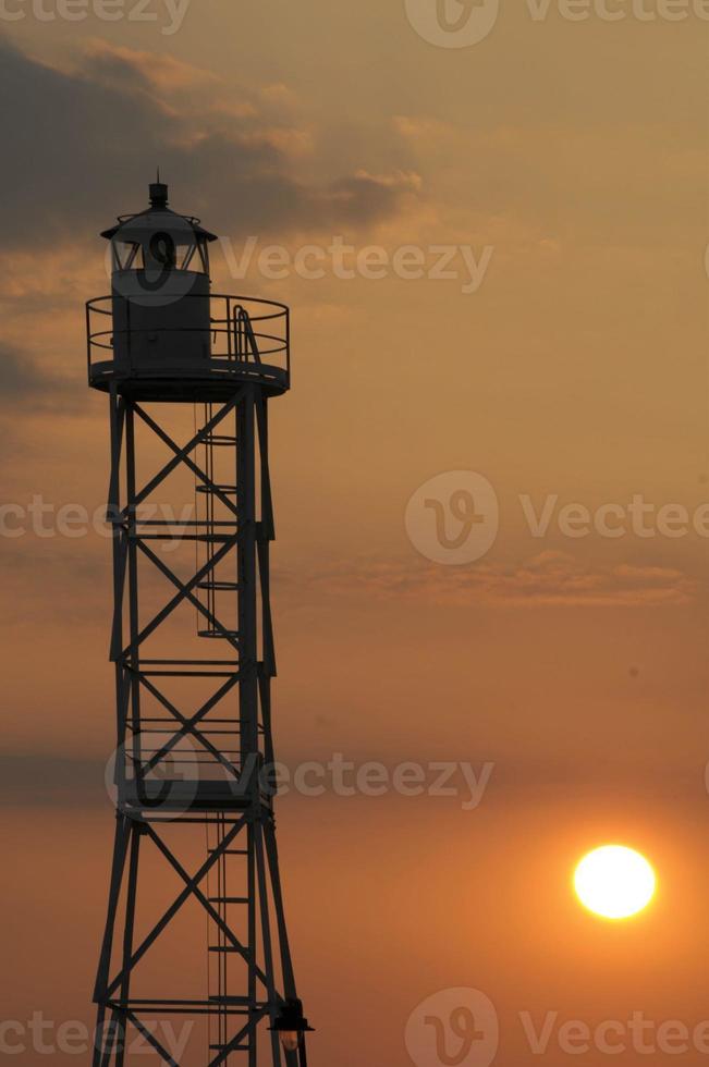 Tower on an orange morning photo