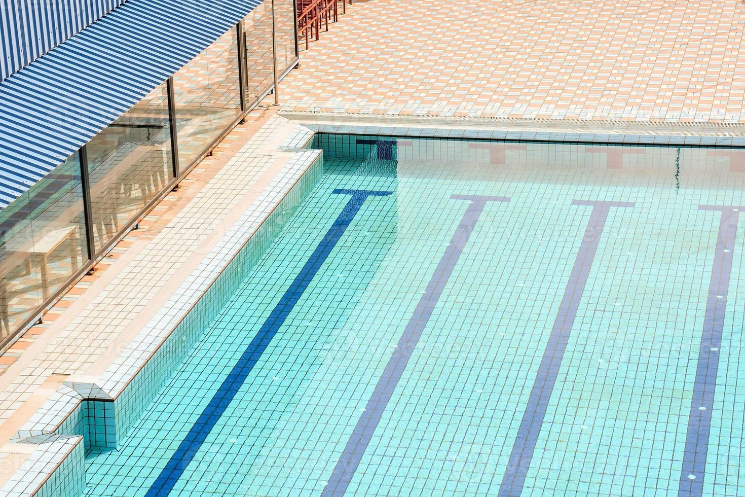 Empty swimming pool photo