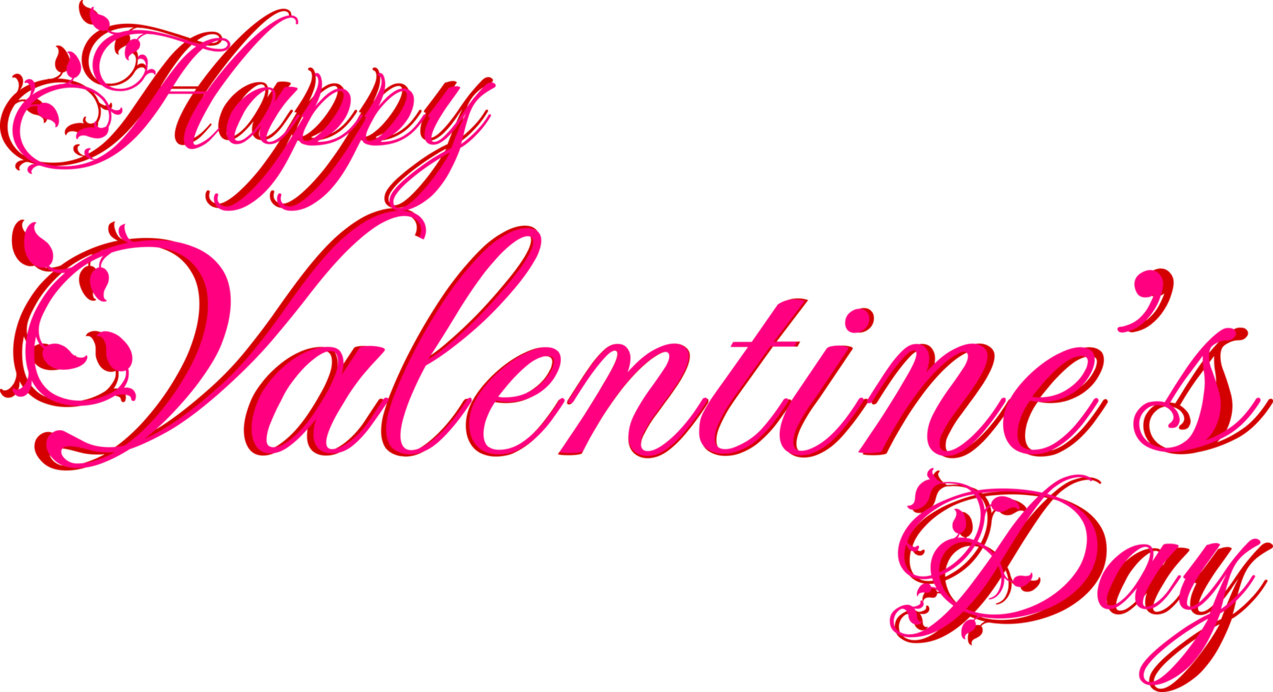 happy valentines day text icon png