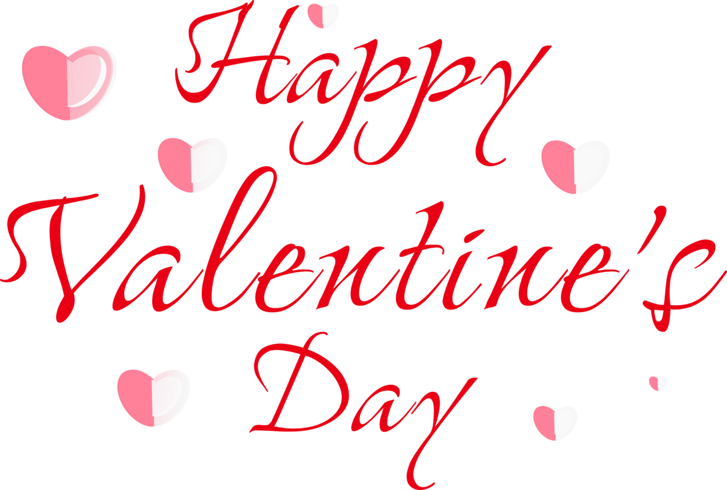 Happy Valentinstag Textsymbol png