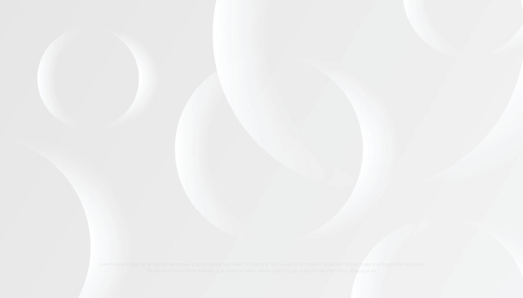 Abstract Transparent Circles with Shadow on White Grey Background. Vector Illustration