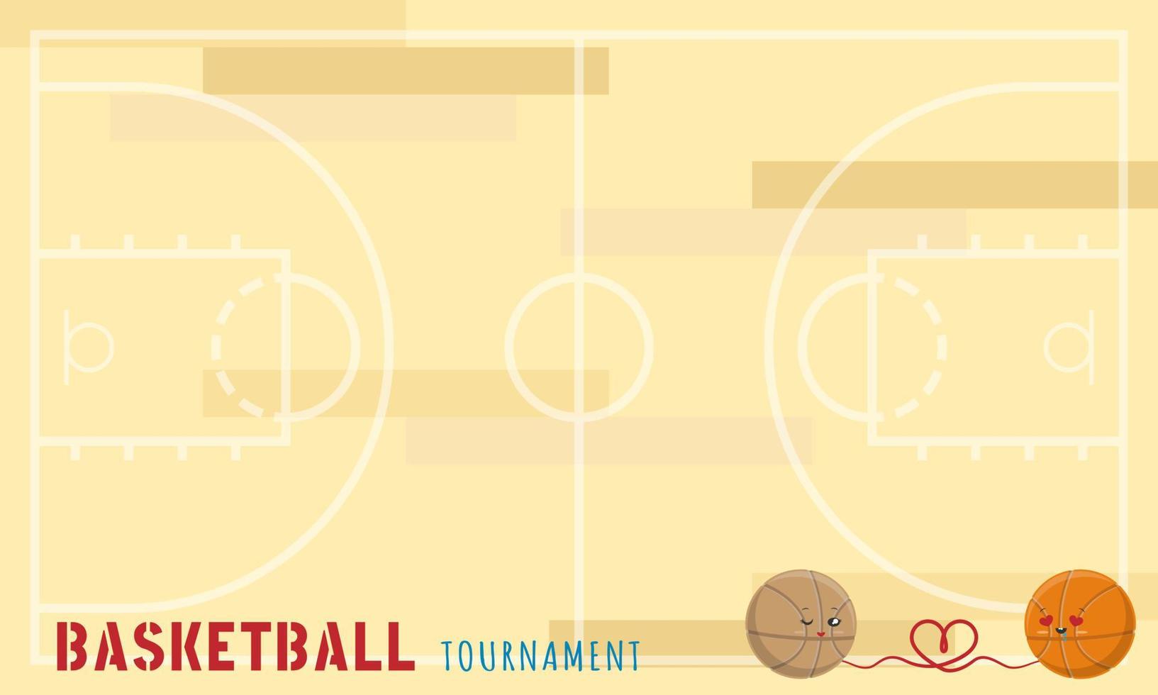 Basketball themed background with copy space area vector