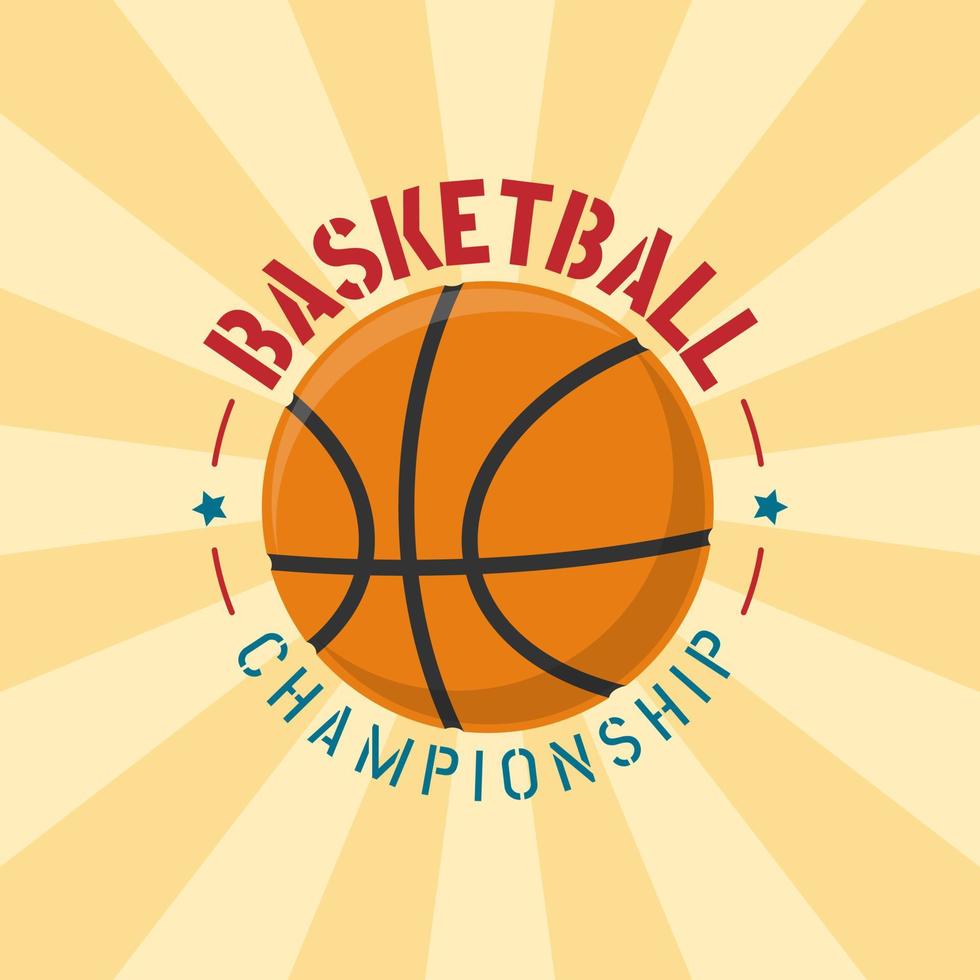 logotipo del campeonato de baloncesto vector