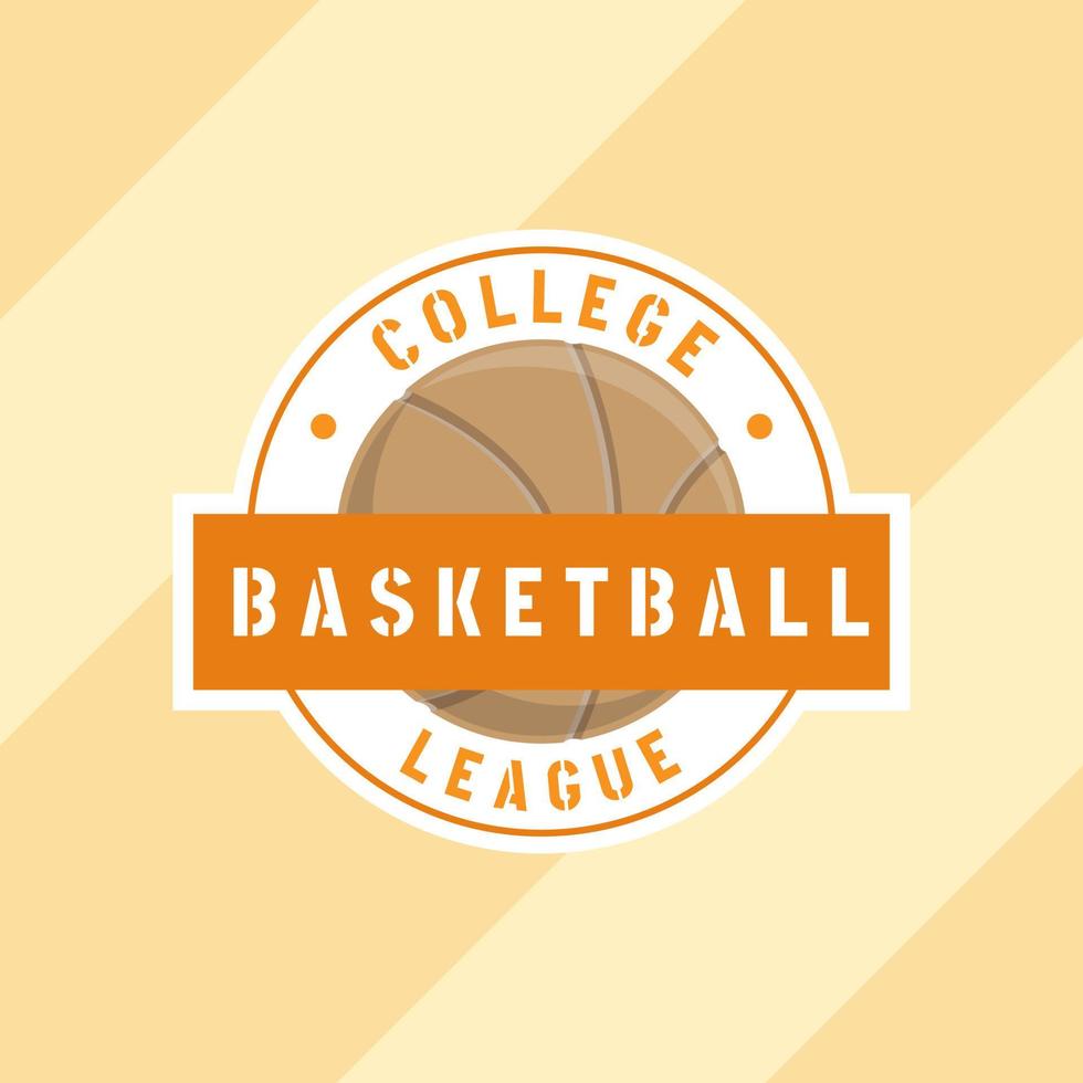 College basketball championship badge vector
