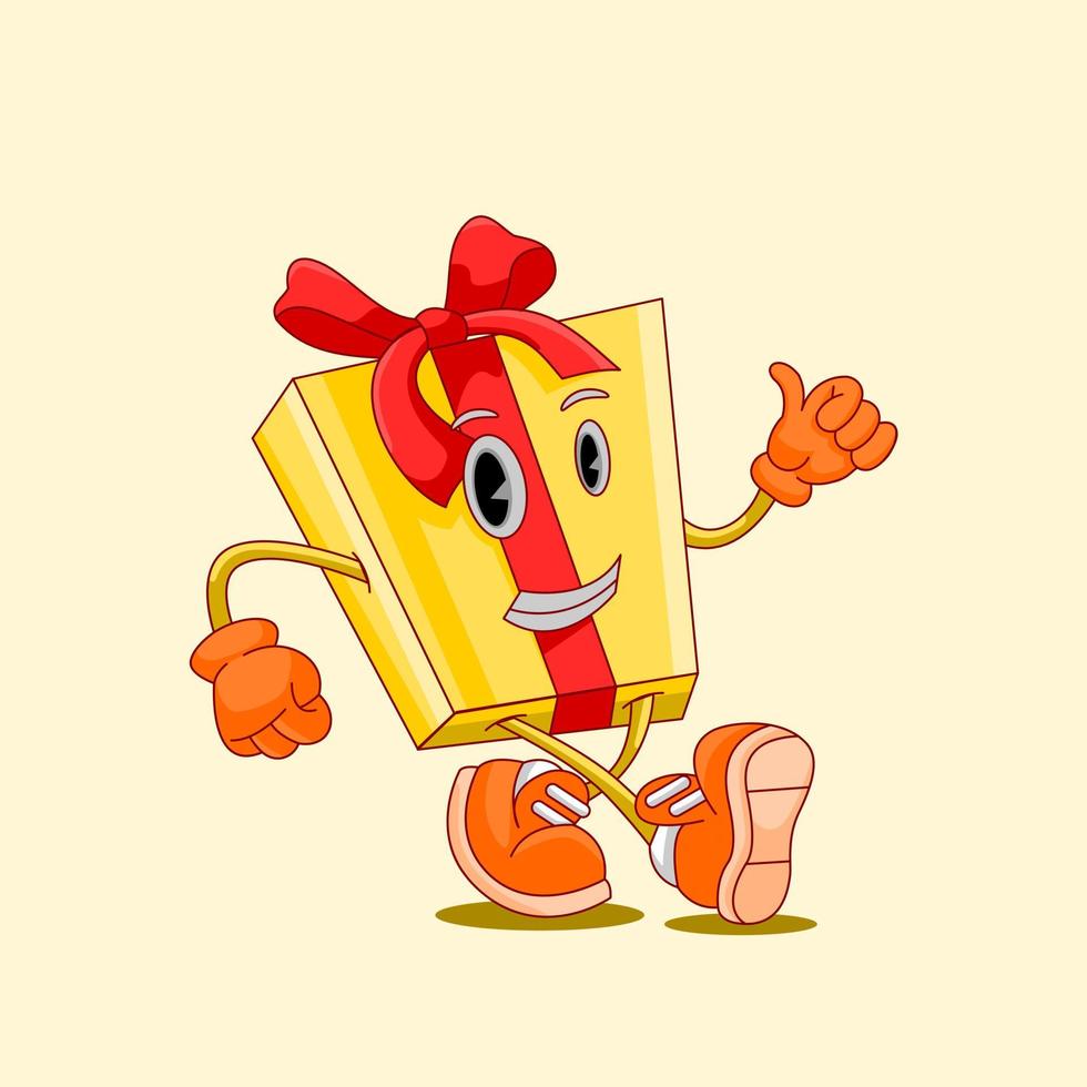 happy gift illustration cartoon vector