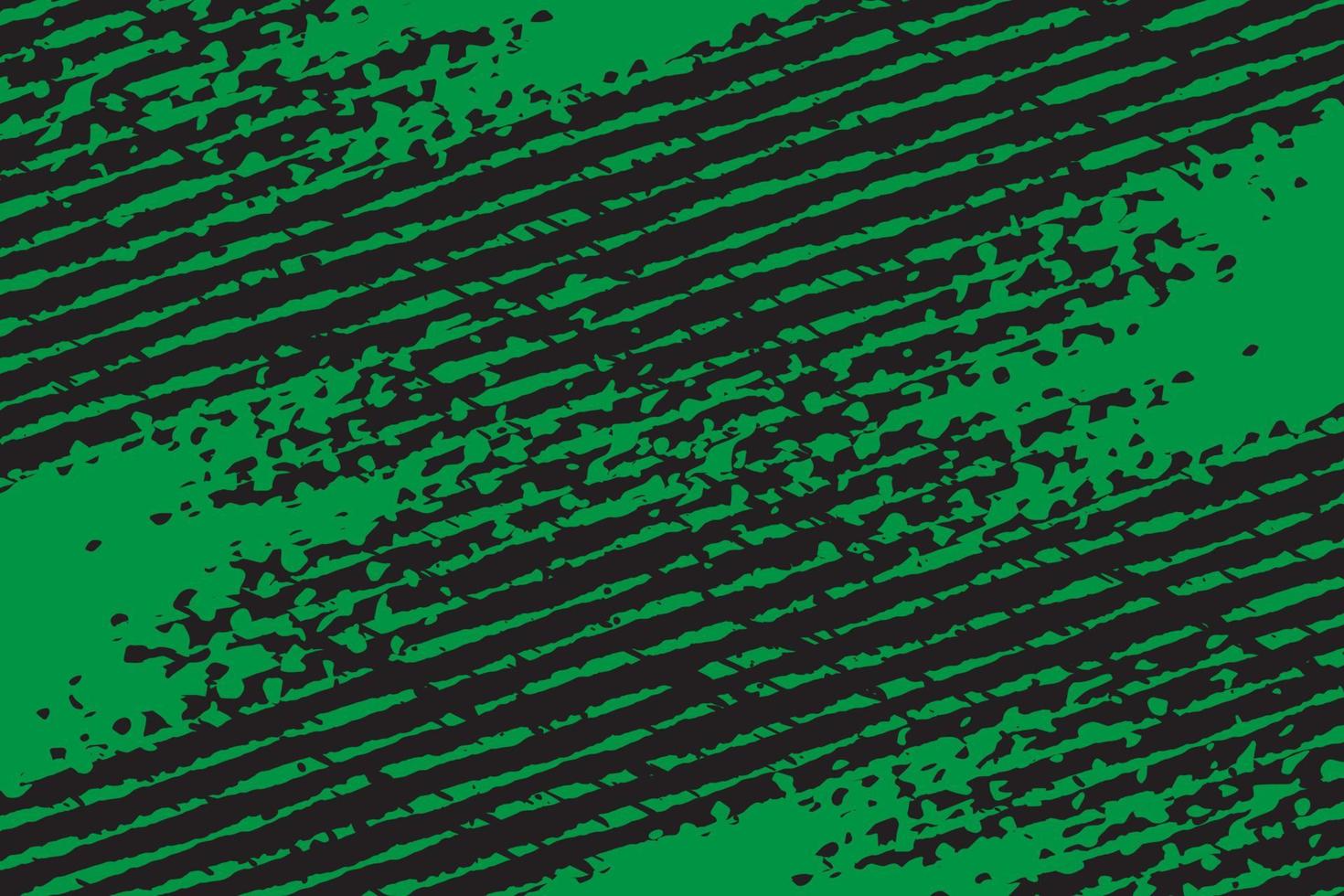 Green and black diagonal stripe line texture with distressed grunge detailed background vector