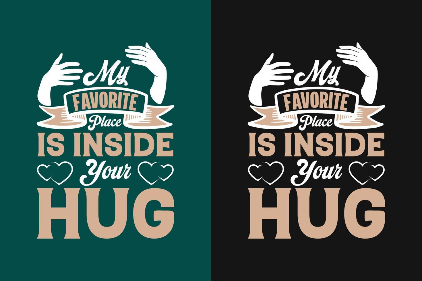 Typography hugs t shirt design vector