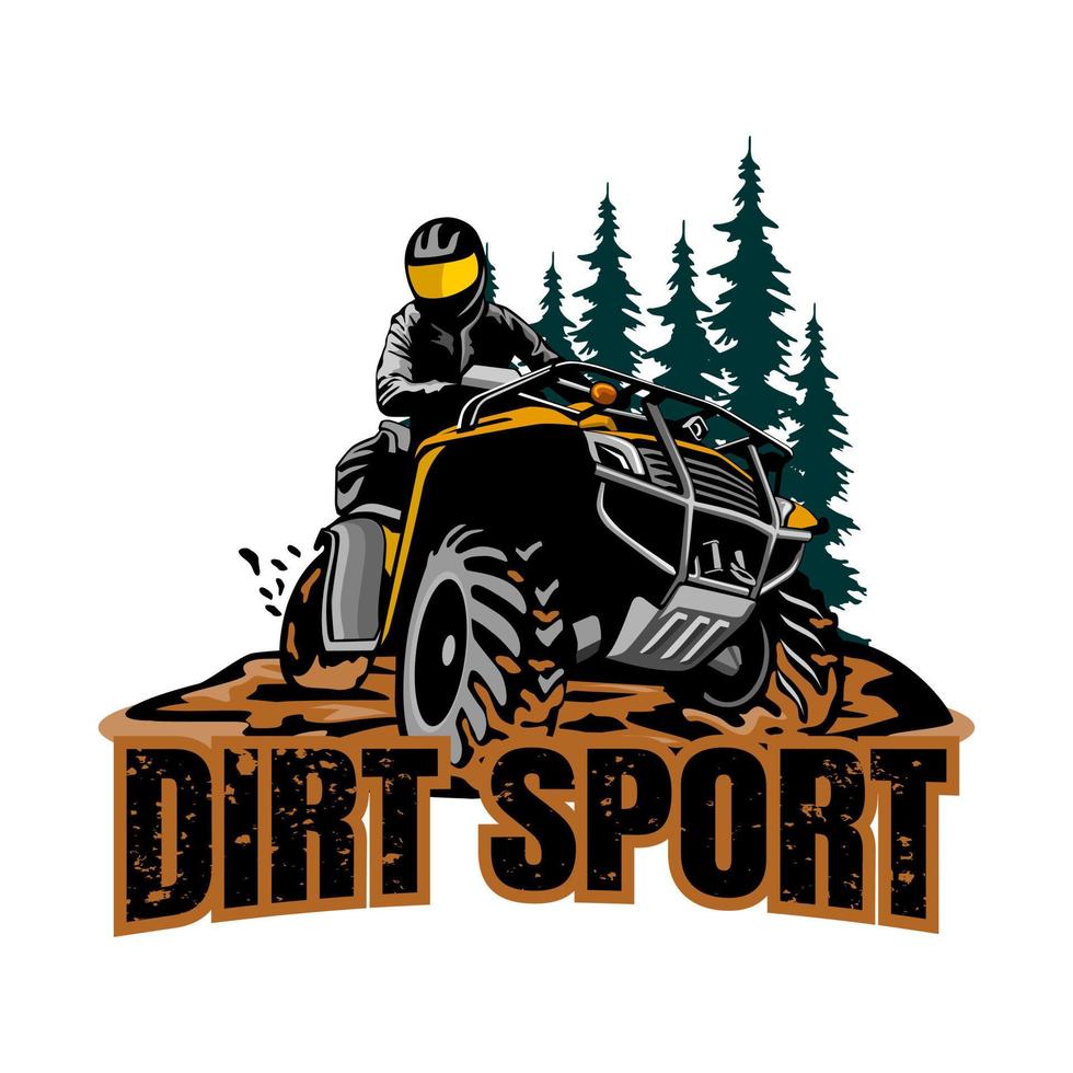 ATV SPORTS ILLUSTRATION DESIGN LOGO ICON VECTOR