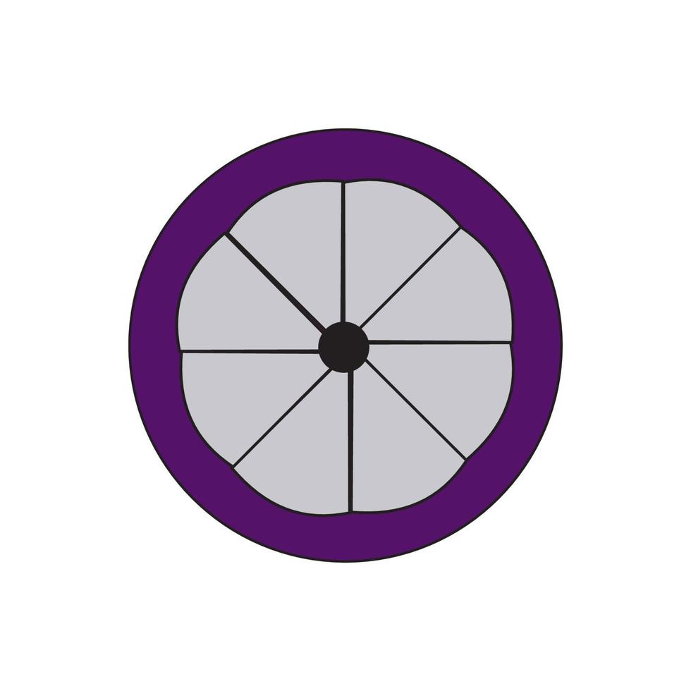 Illustration vector graphic of mangosteen with round shapes