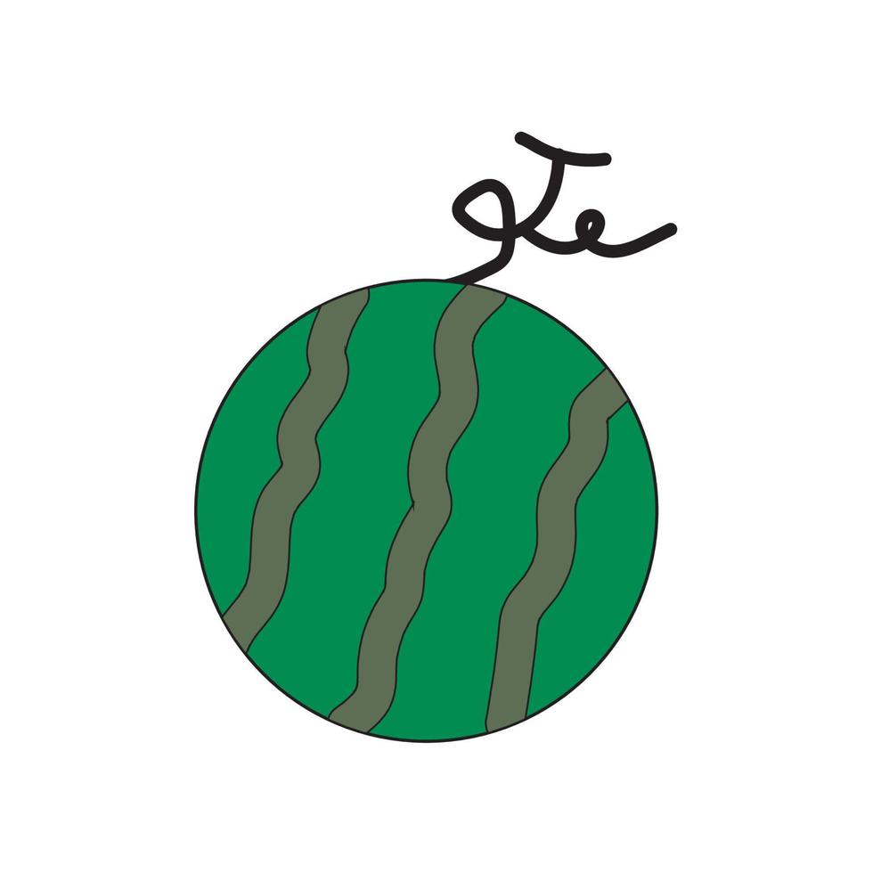 Illustration vector graphic of watermelon with round shapes