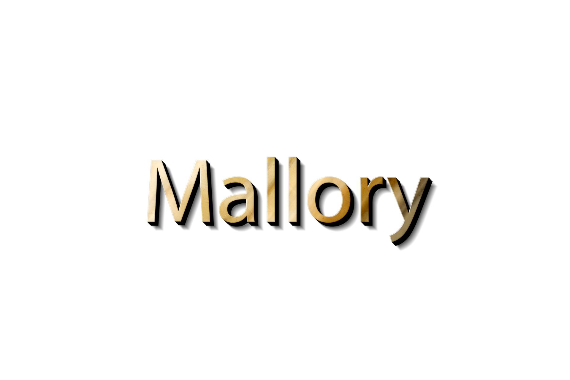 MALLORY TEXT NAME 3D 15733171 PNG