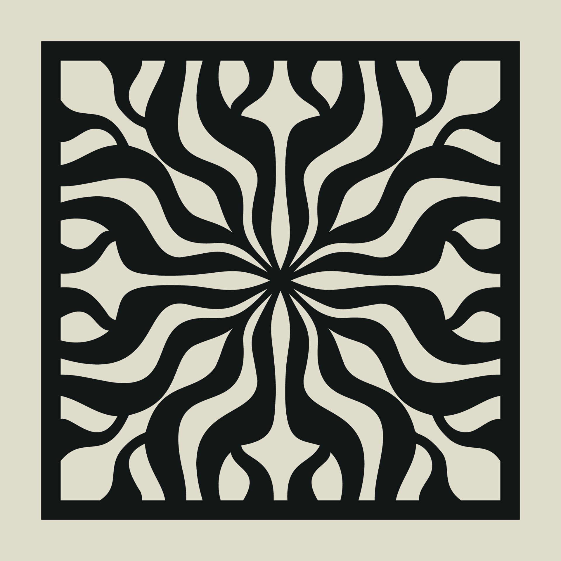 Laser cut vector Decotative panel. Cutout silhouette with geometric ...