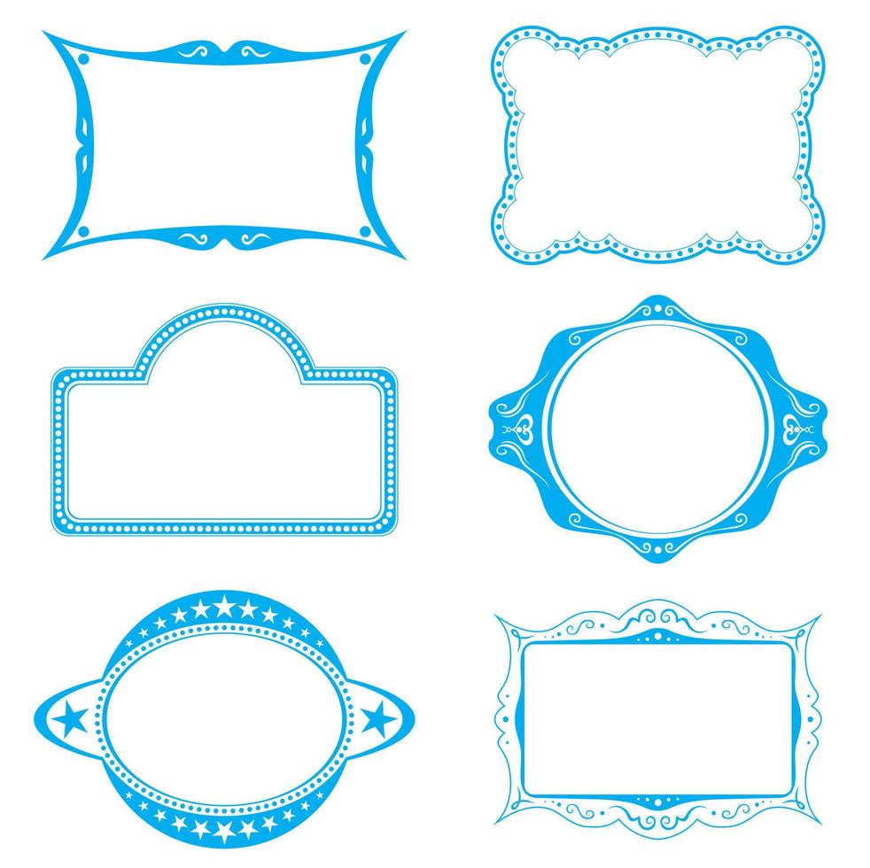 Collection of different frames for background or labels vector