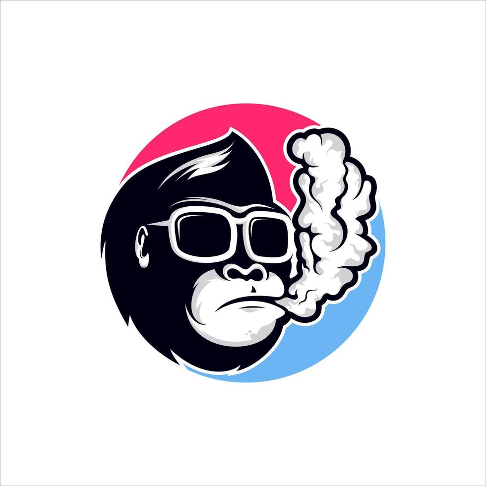 vape monkey design illustration vector