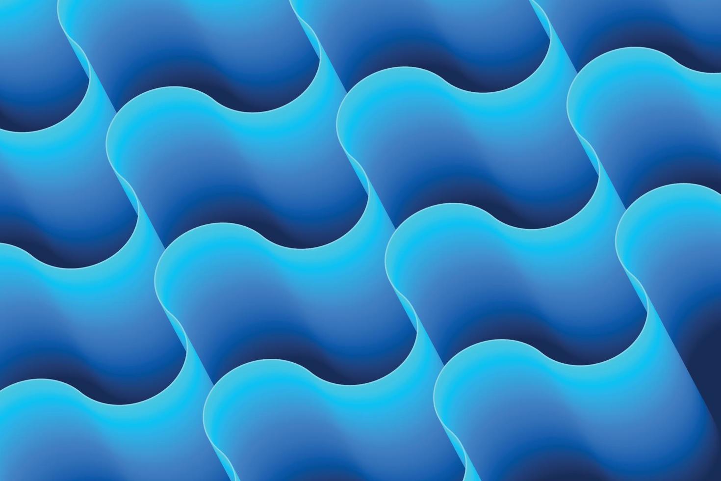 telón de fondo decorativo de ondas curvas de degradado azul minimalista para un proyecto web creativo. diseño de fondo de ilustración ondulada de mezcla abstracta de moda con superposición de efecto ruidoso vector