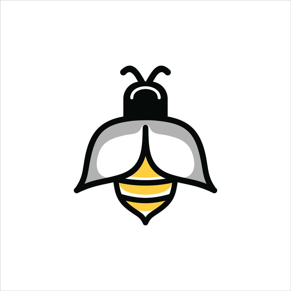 simple beetle honey logo vector
