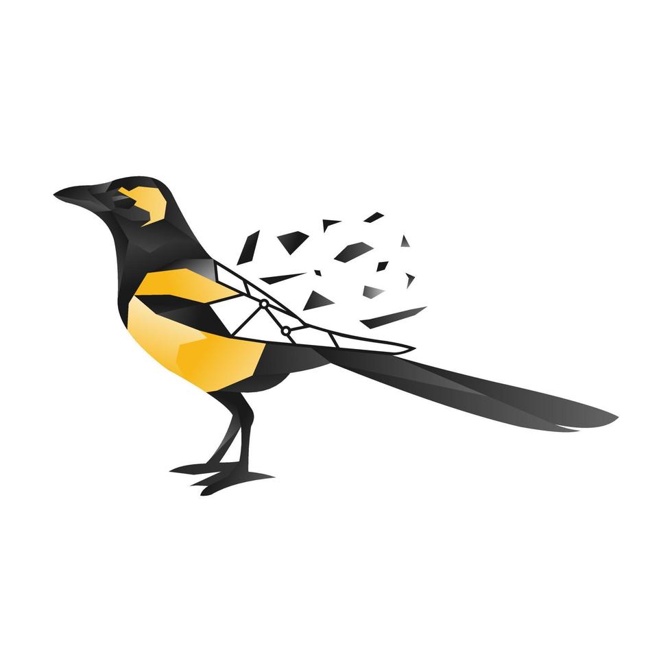 diseño de vector de logotipo de ilustración de pájaro de tecnología