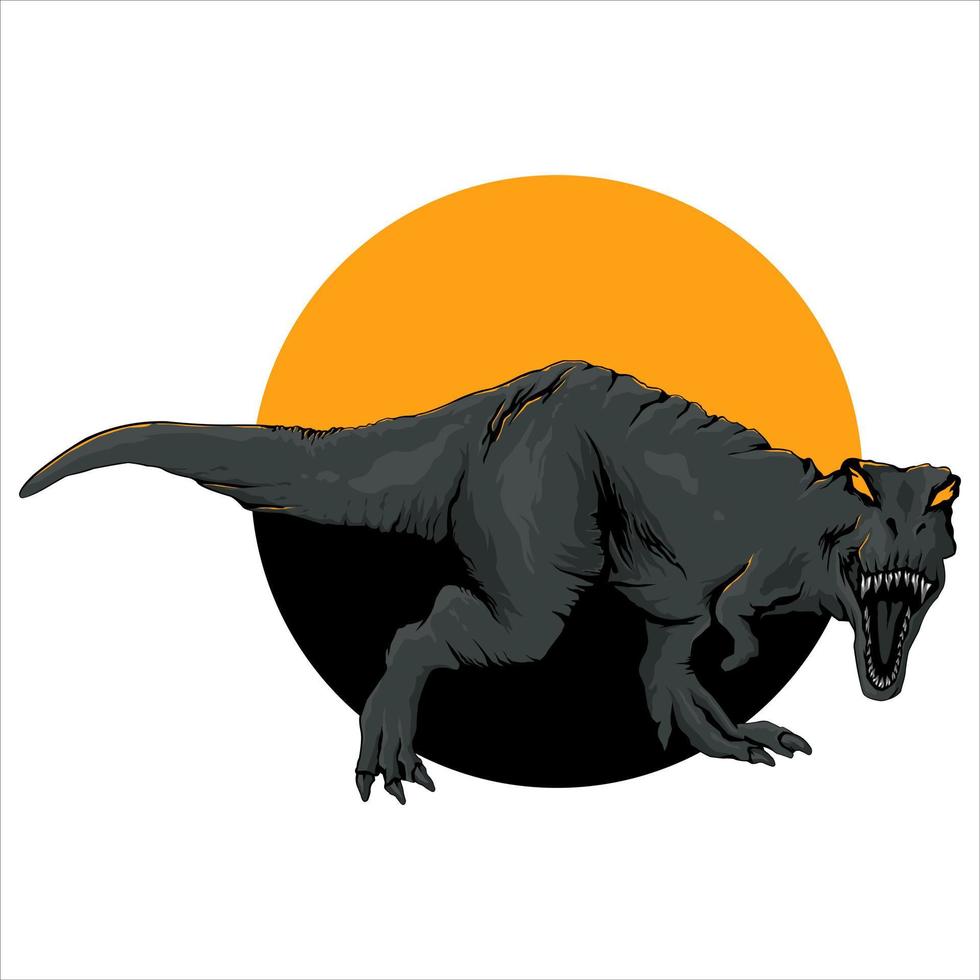 t-rex asesino de ojos amarillos vector