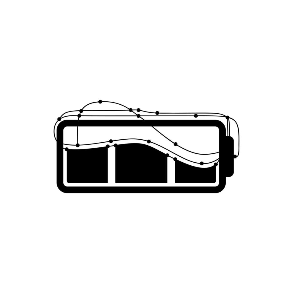 vector battery technology illustration