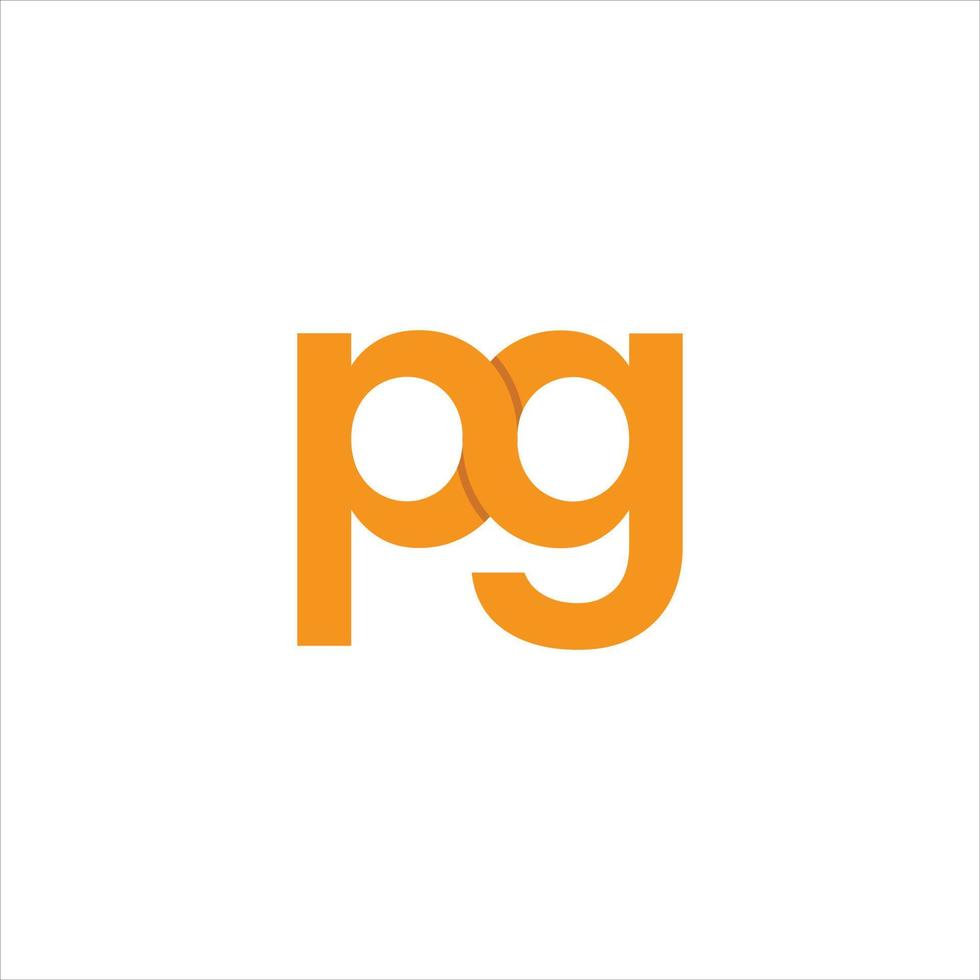 pg logotipo de letra inicial moderna vector