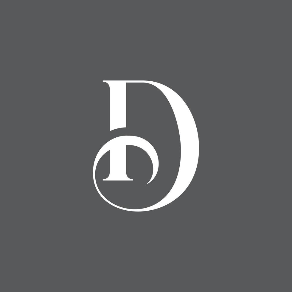 D luxury initial letter logo design vector