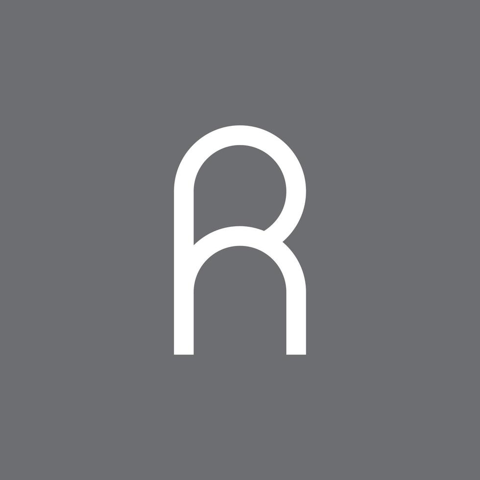 R initial letter logo design vector