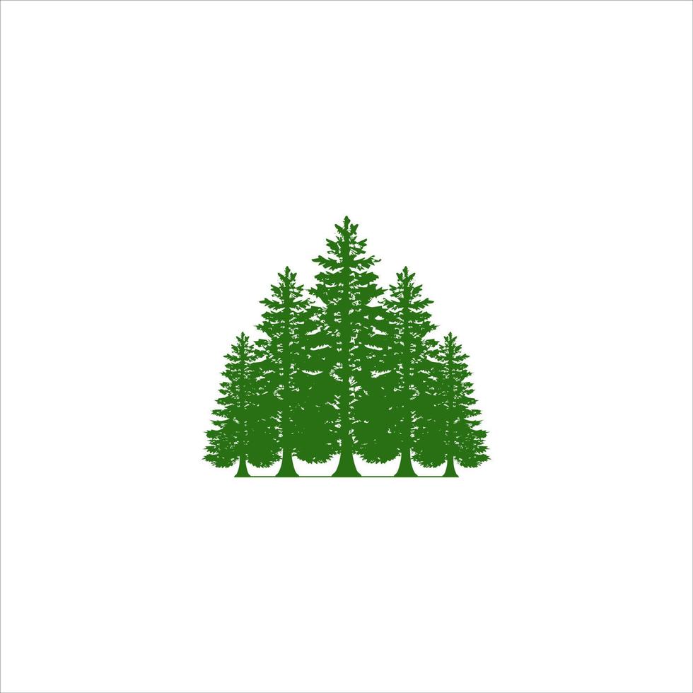 Ilustración de diseño de logotipo de árbol de abeto vector