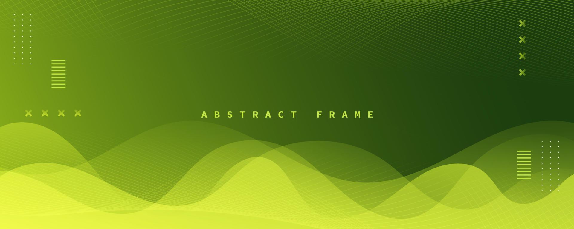 background banners. full of colors, bright green dark gradations wave effect vector