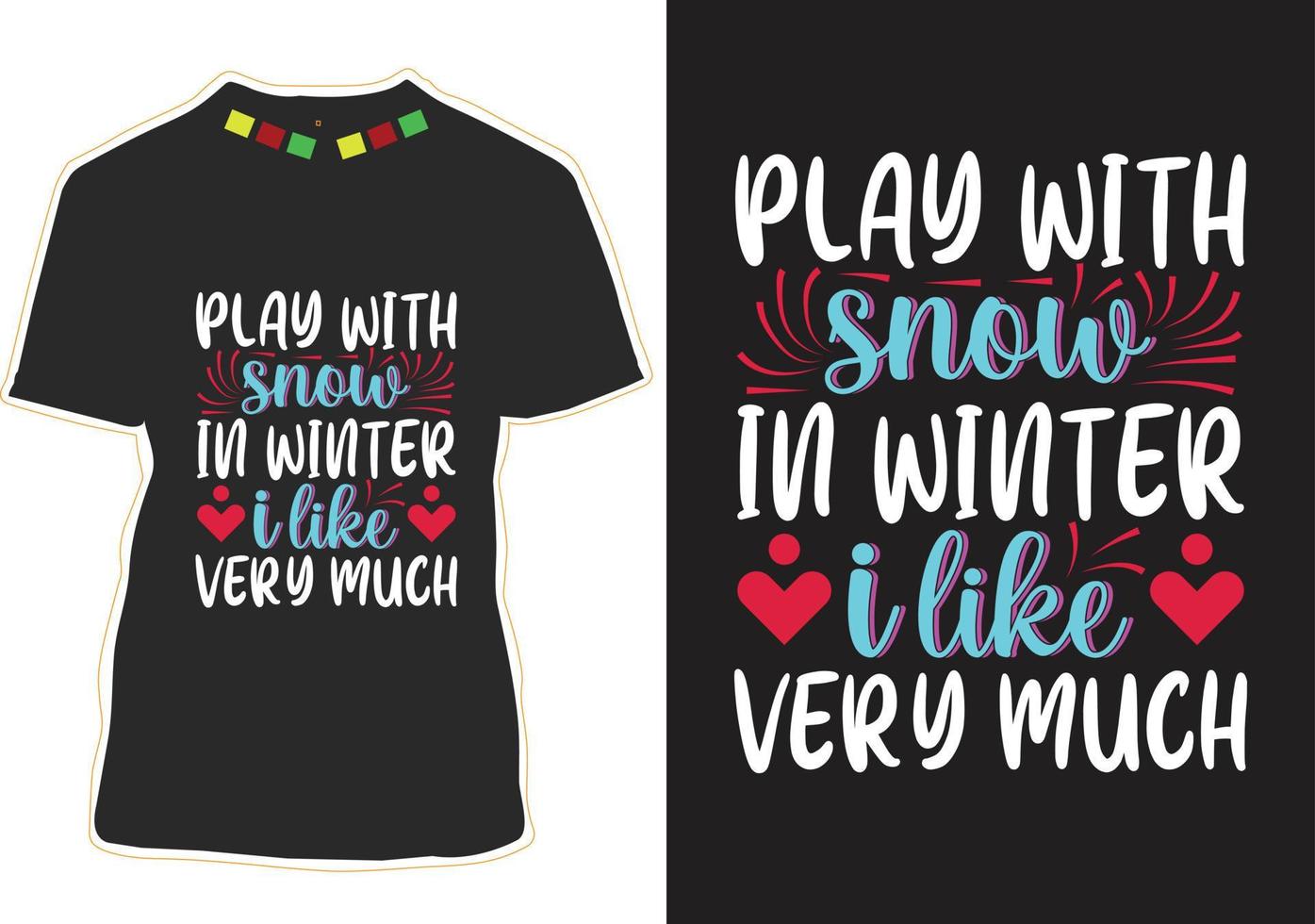 Winter T-shirt Design vector