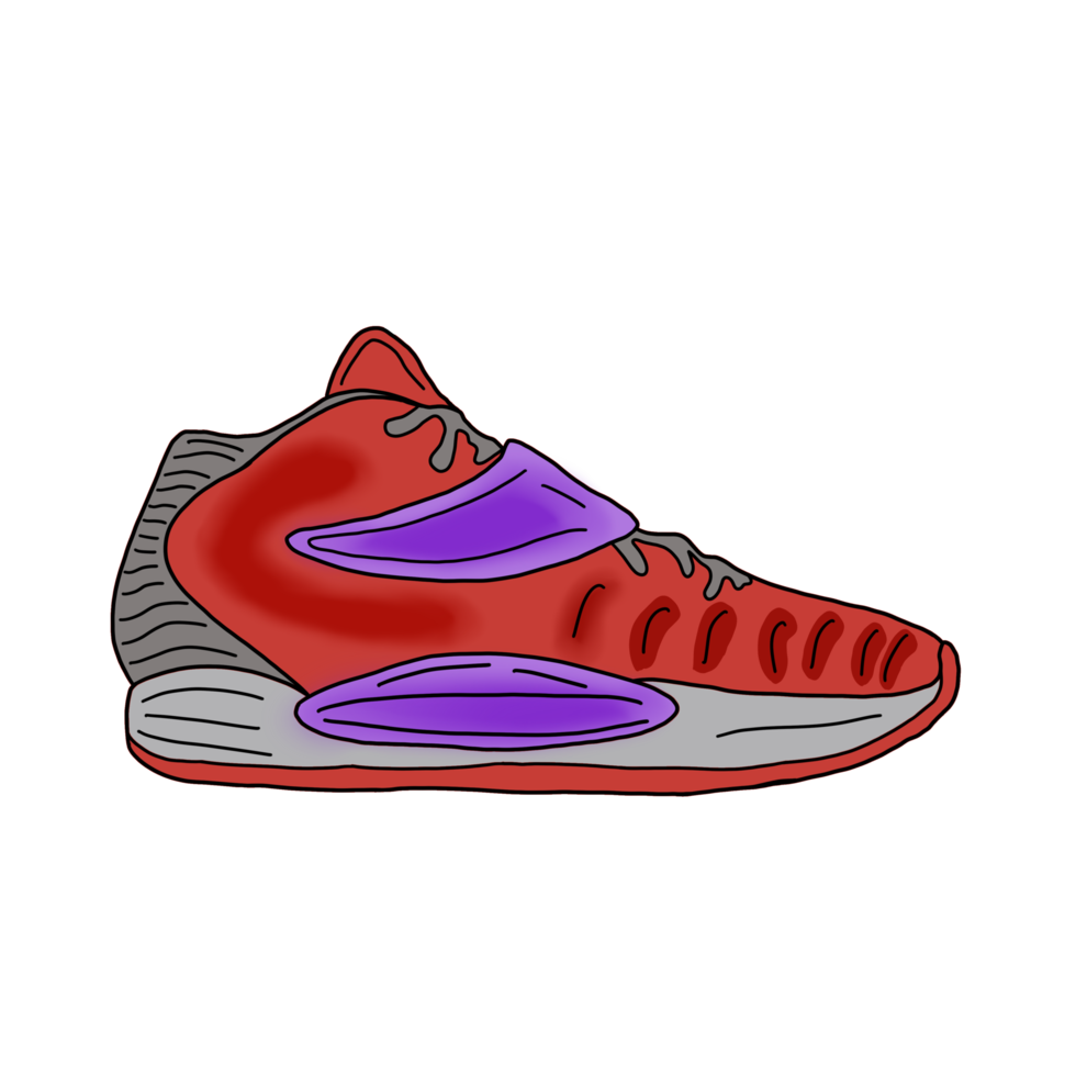 Sneakers red purple png