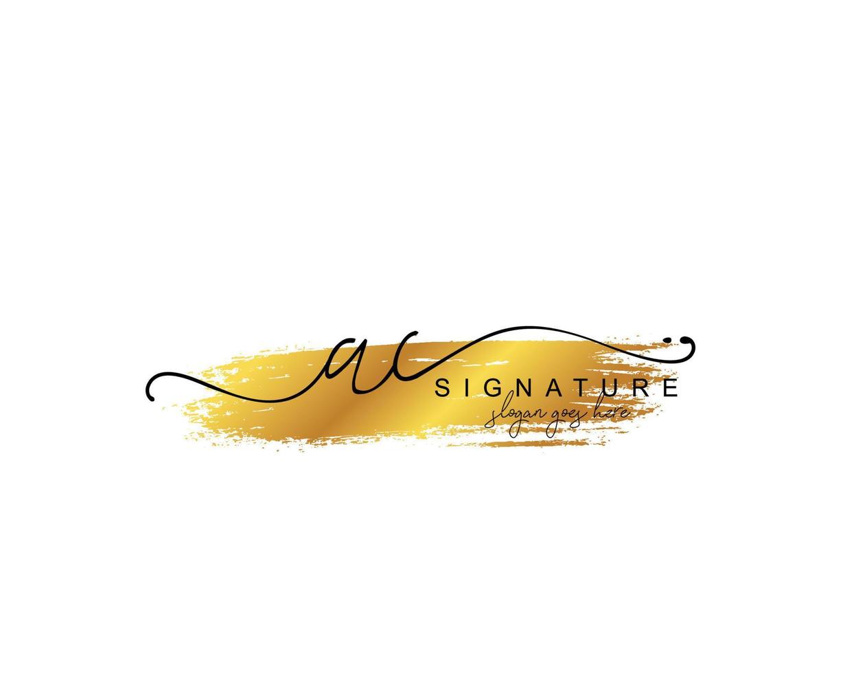 Initial AC beauty monogram and elegant logo design, handwriting logo of initial signature, wedding, fashion, floral and botanical with creative template. vector