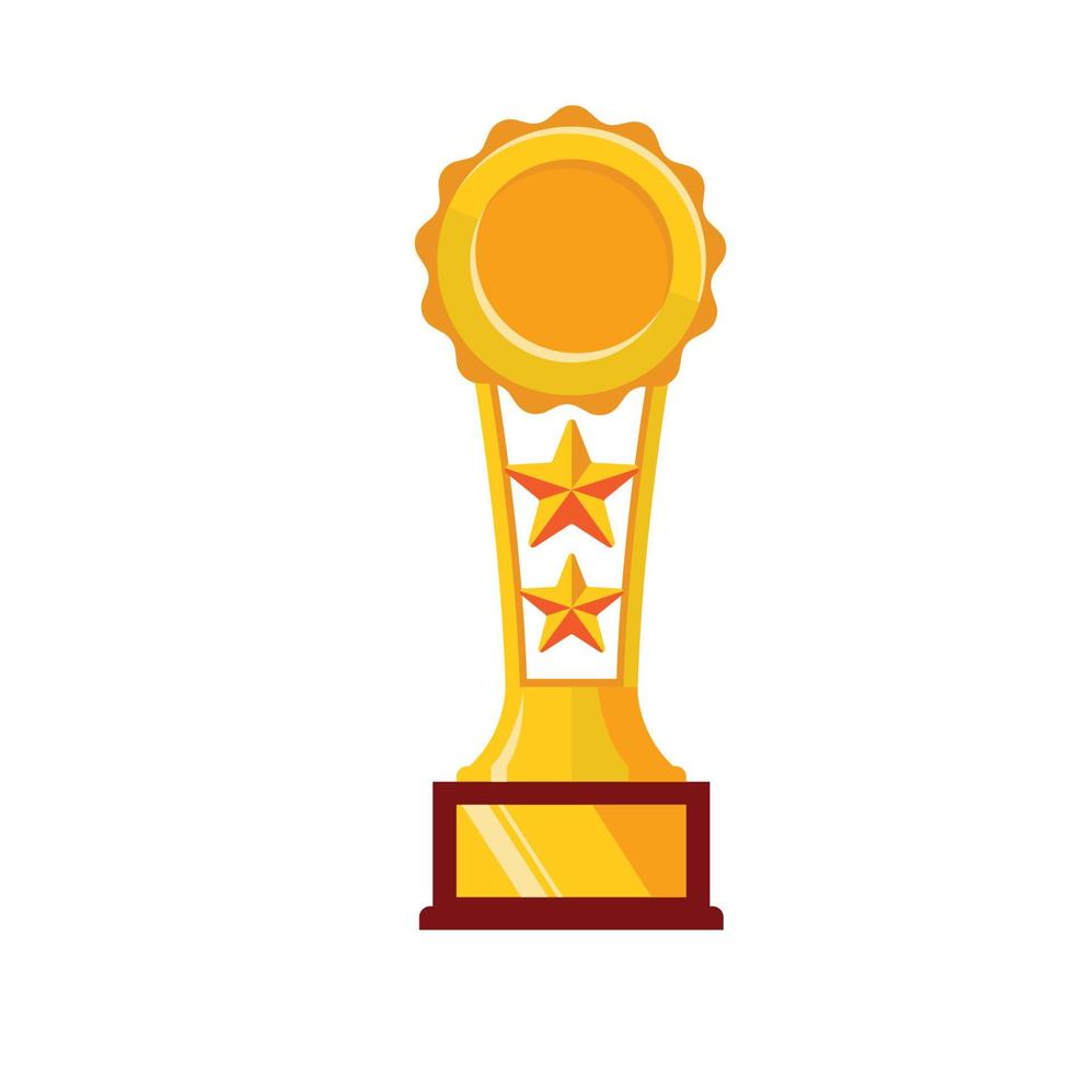 Gold winner trophy cup  vector