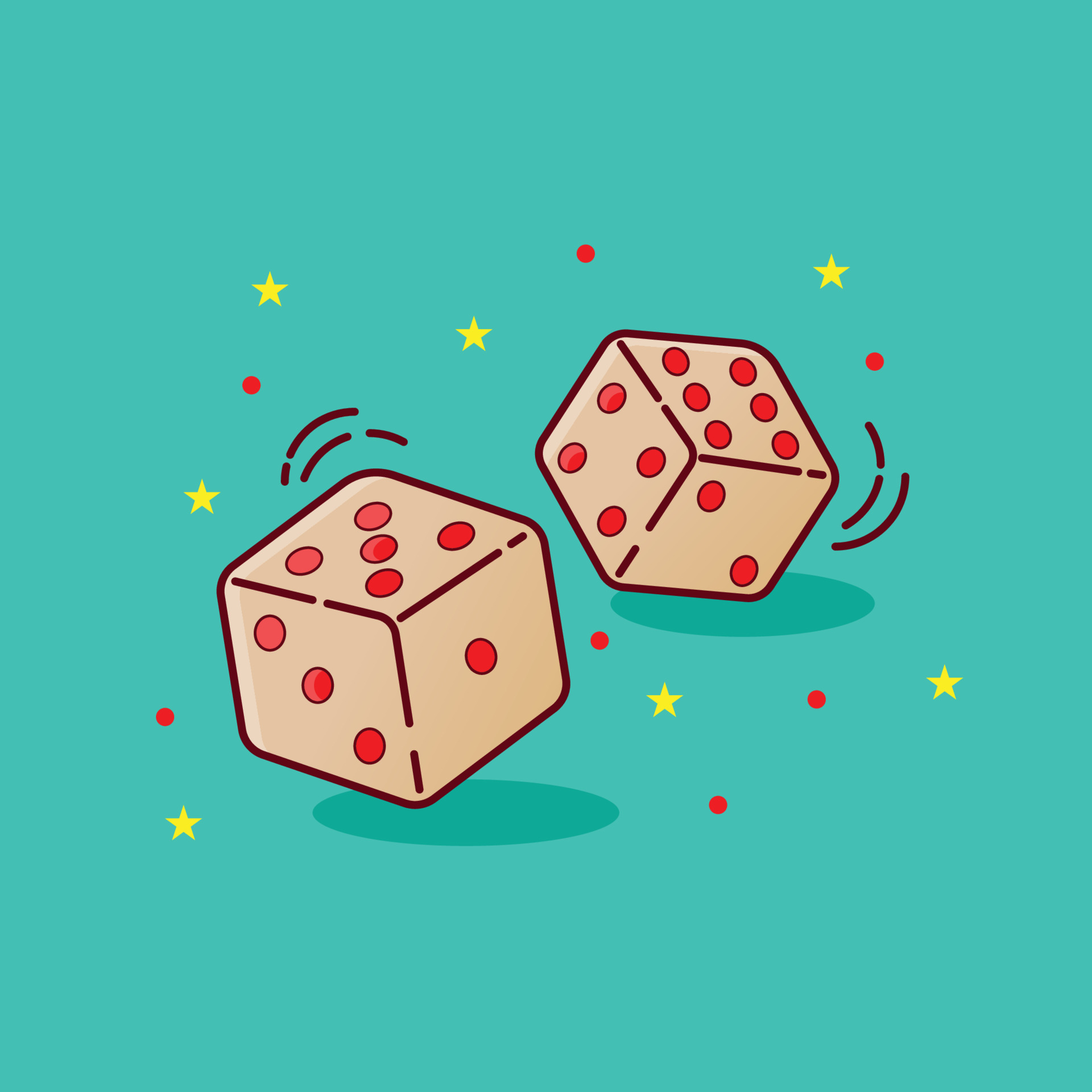 The Gambling Dice 15734076 Vector Art at Vecteezy
