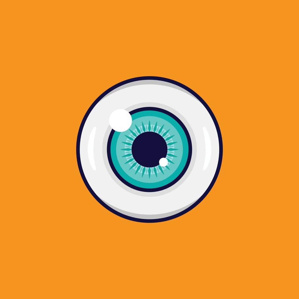 la ilustración del ojo azul vector