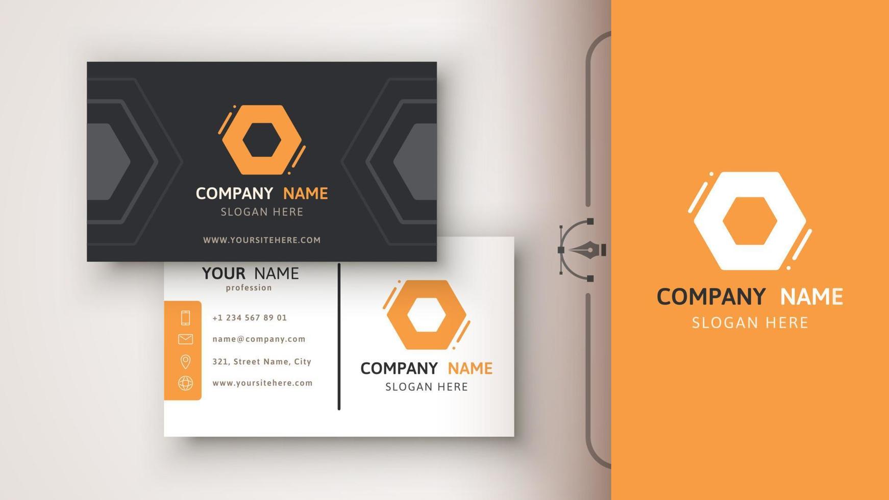Build Template Business Card. Brand For Your Company. vector