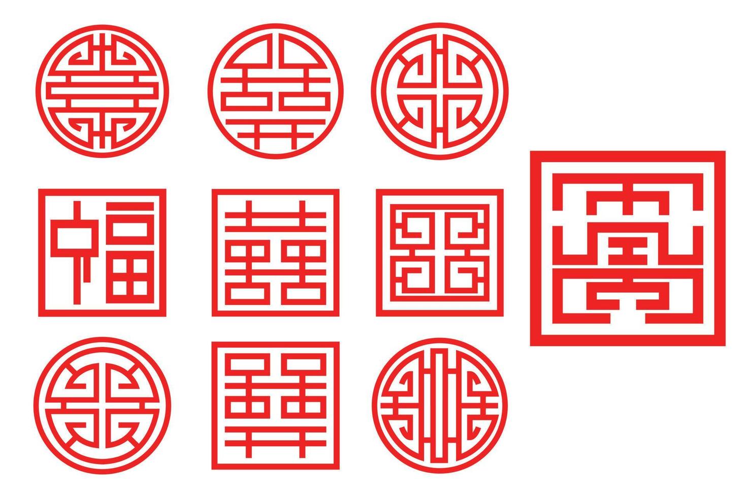 icono de festival lunar de ornamento oriental chino vector