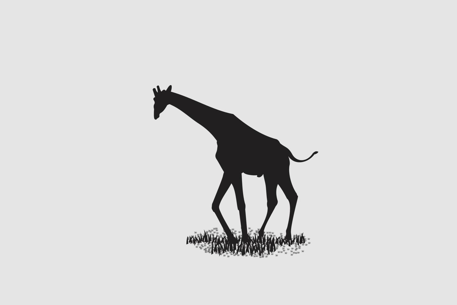 logotipo, icono de jirafa, sombra de jirafa, jirafa vectorial vector