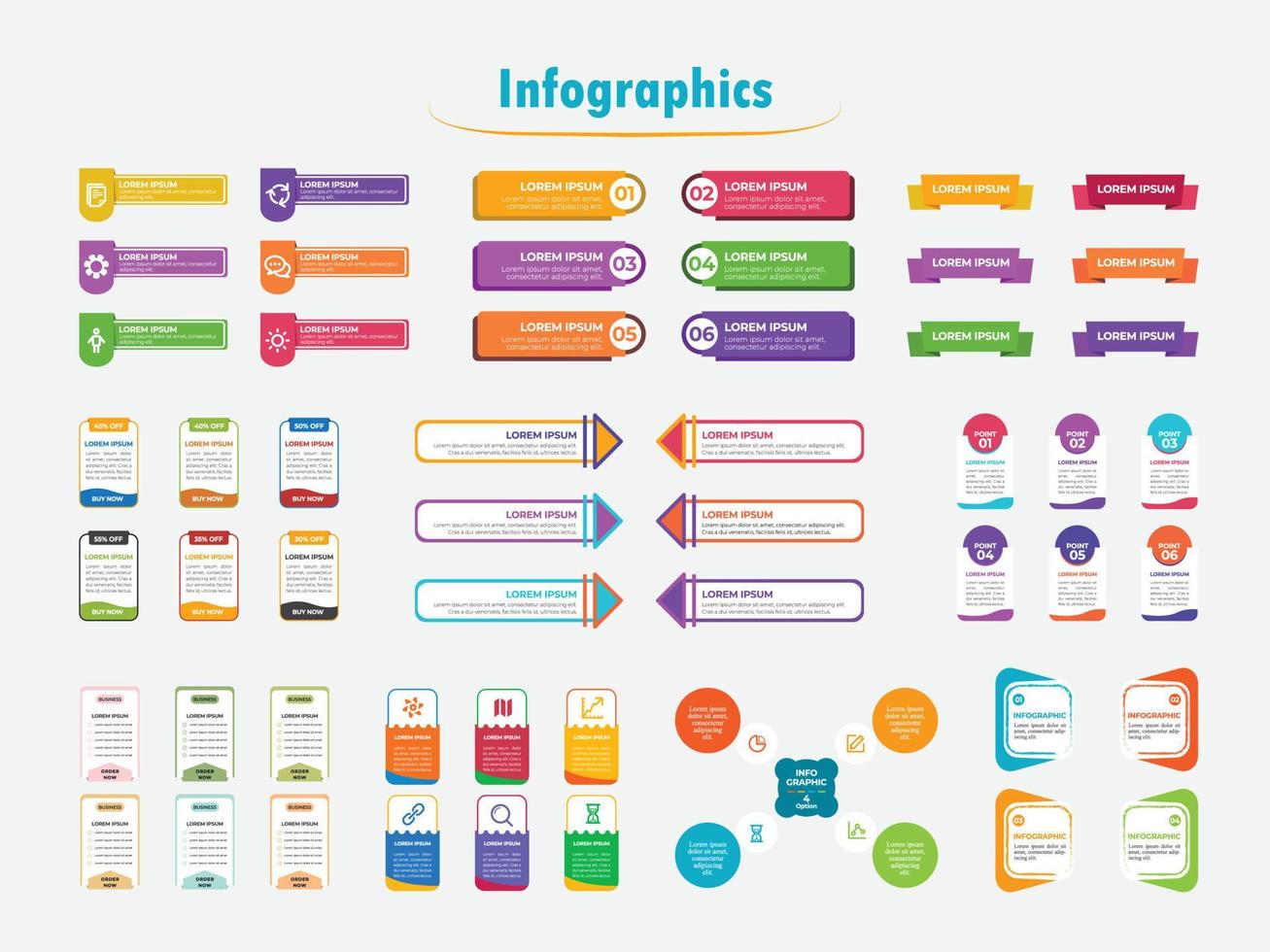 presentación profesional pasos infografía vector, plantilla de icono vector