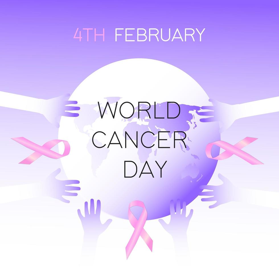 dia mundial del cancer vector