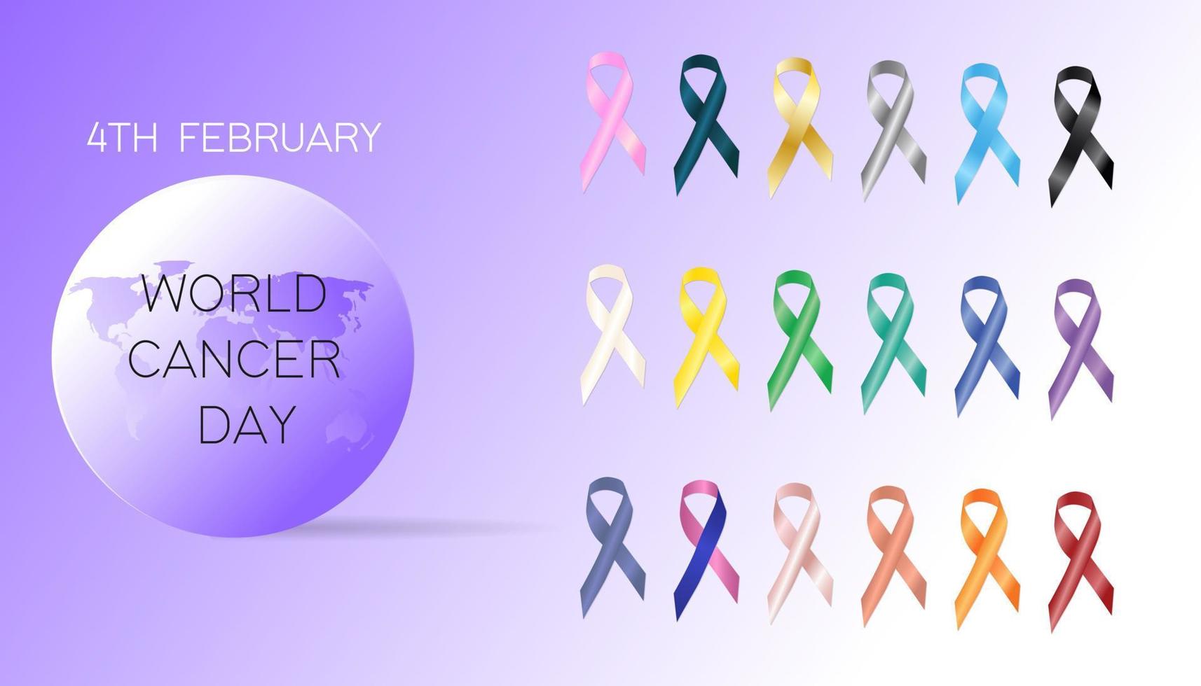 world cancer day vector