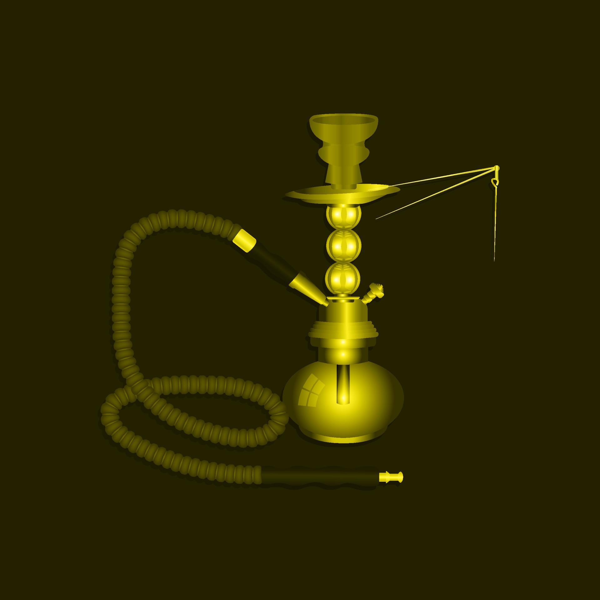hookah green smoke 15734641 Vector Art at Vecteezy