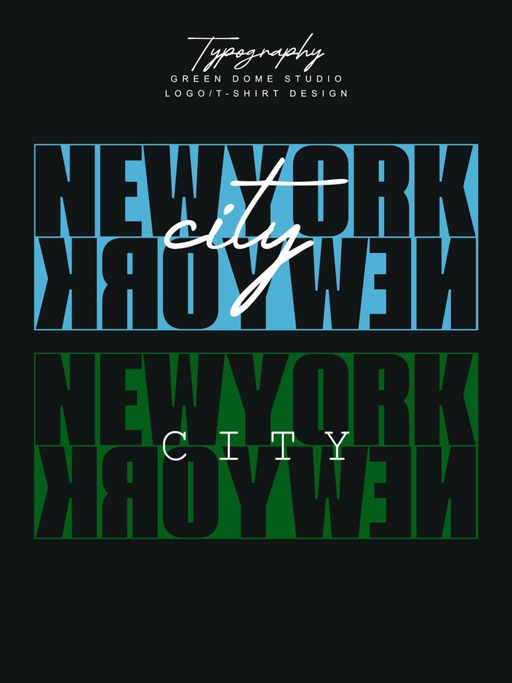 diseño de camiseta con logotipo de tipografía minimalista urbana de la ciudad de nueva york vector