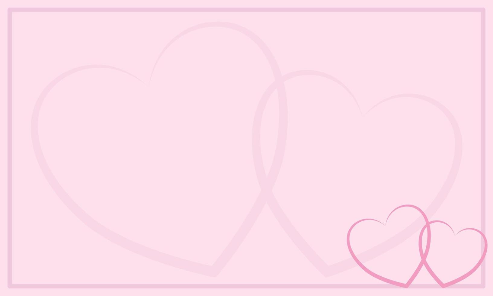 Heart line shape on pink background vector