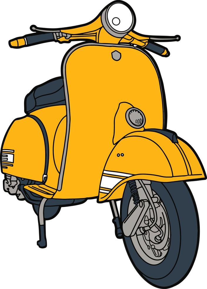 vehículo clásico scooter retro vector