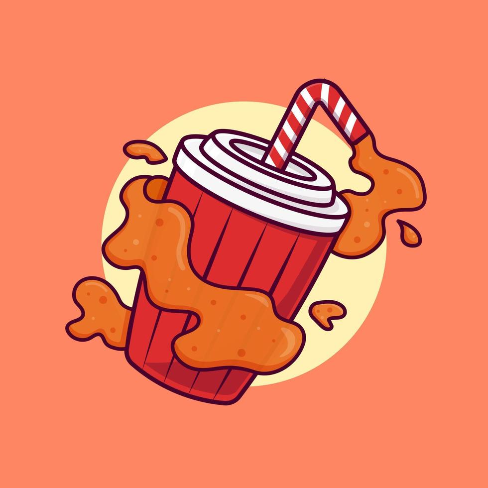 Fresh soda floating cartoon vector