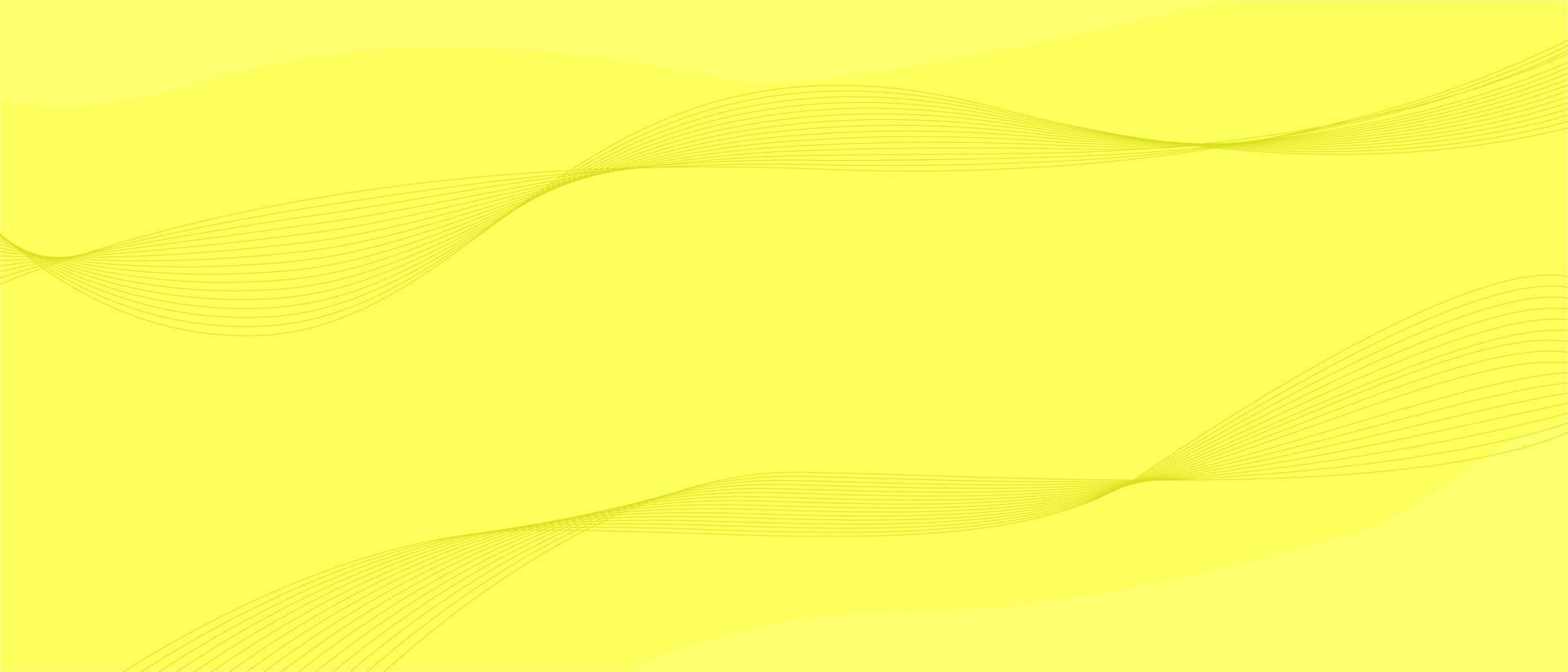 fondo amarillo con línea ondulada geométrica vector