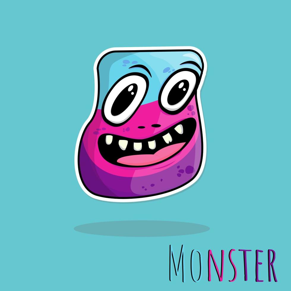 Hand drawn doodle monster illustration vector