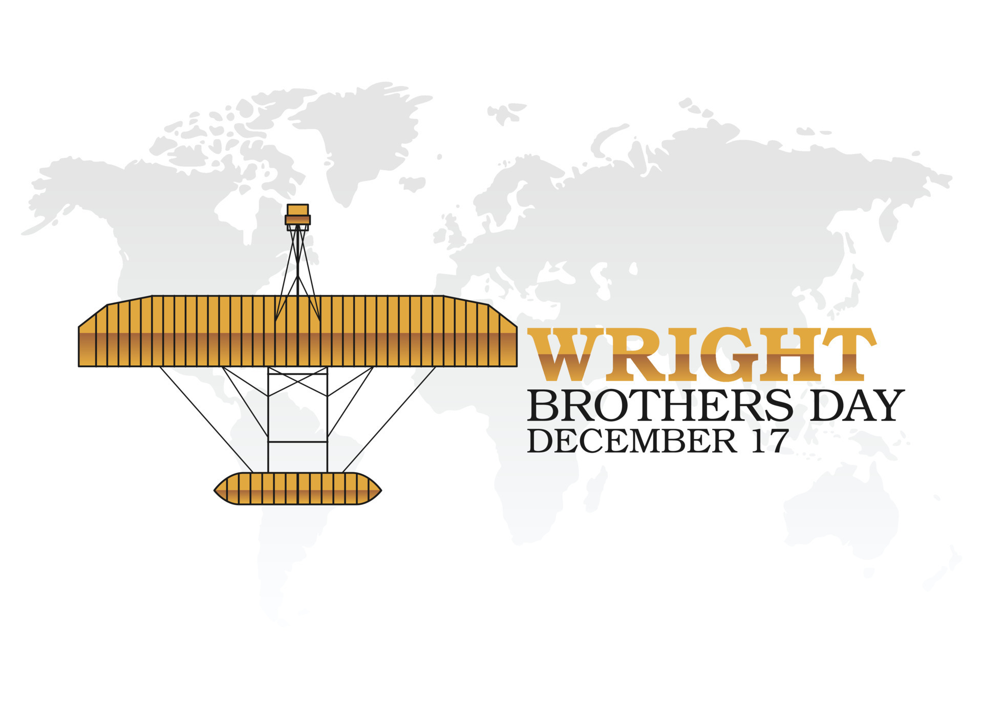 vector graphic of wright brothers day good for wright brothers day celebration. flat design