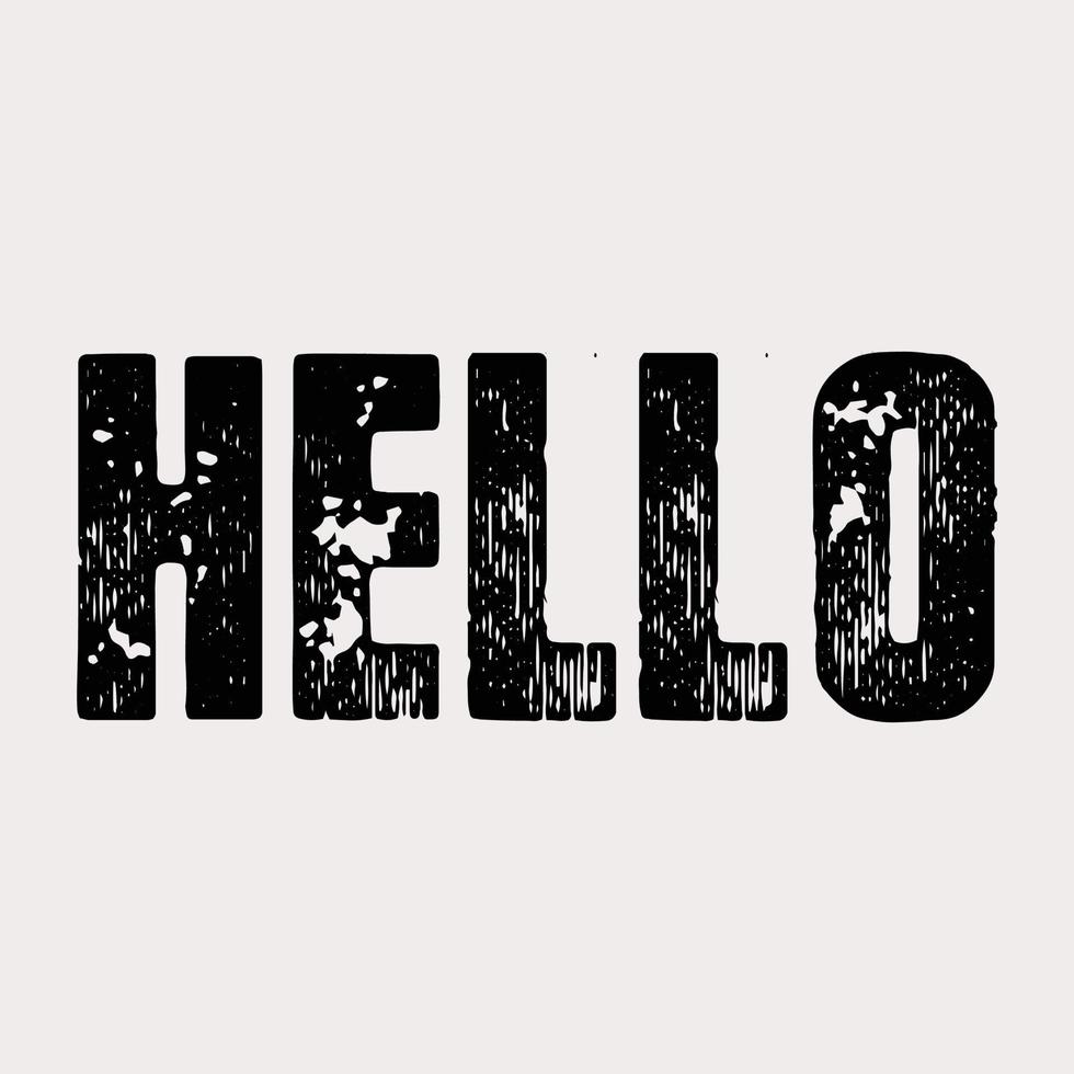 hello typography design vector