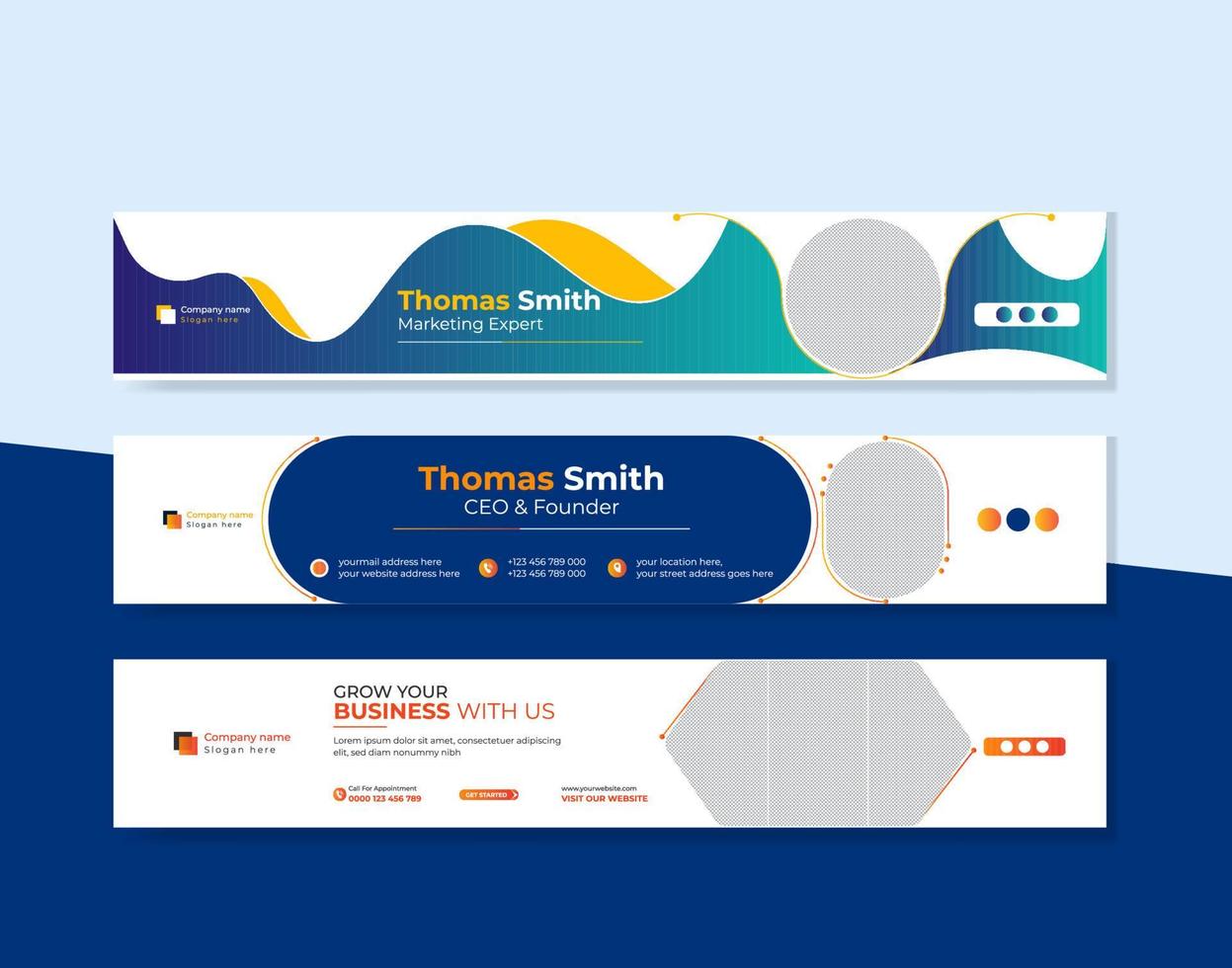 LinkedIn cover design template bundle vector